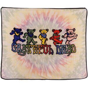 Grateful Dead Pastel Dancing Bears Blanket ~ 50" x 60" ~ Super Soft ~ Brand New!